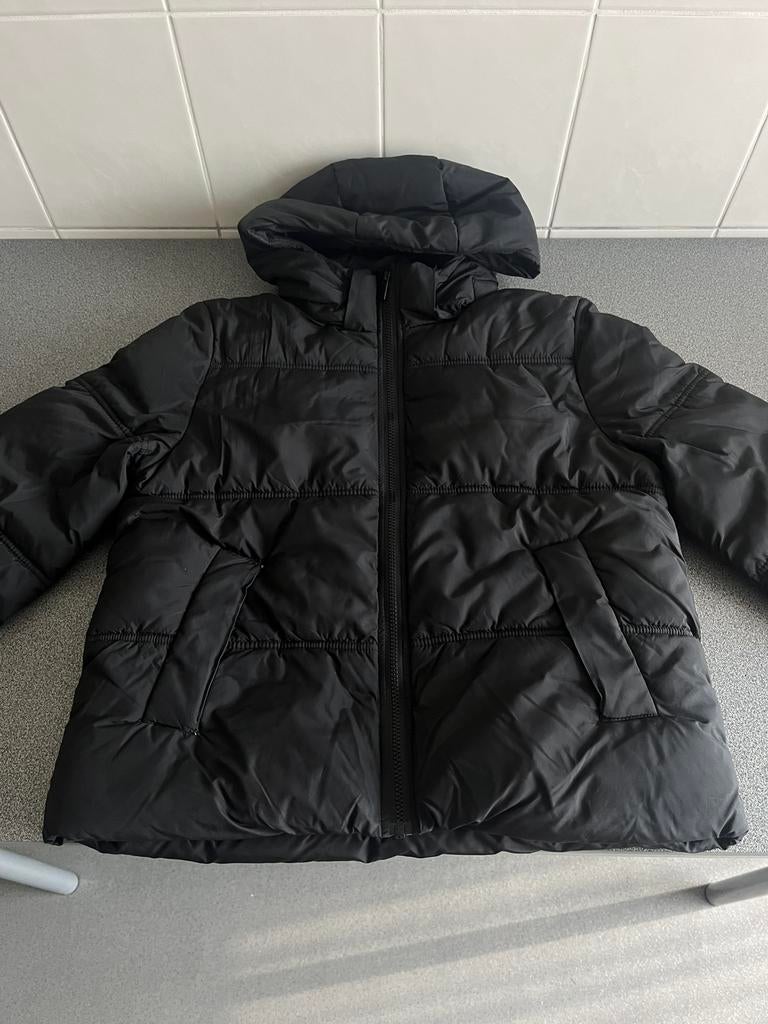 Zwarte gewatteerde jas - maat 164, Enfants & Bébés, Vêtements enfant | Taille 164, Enlèvement ou Envoi, H&M, Fille, Manteau