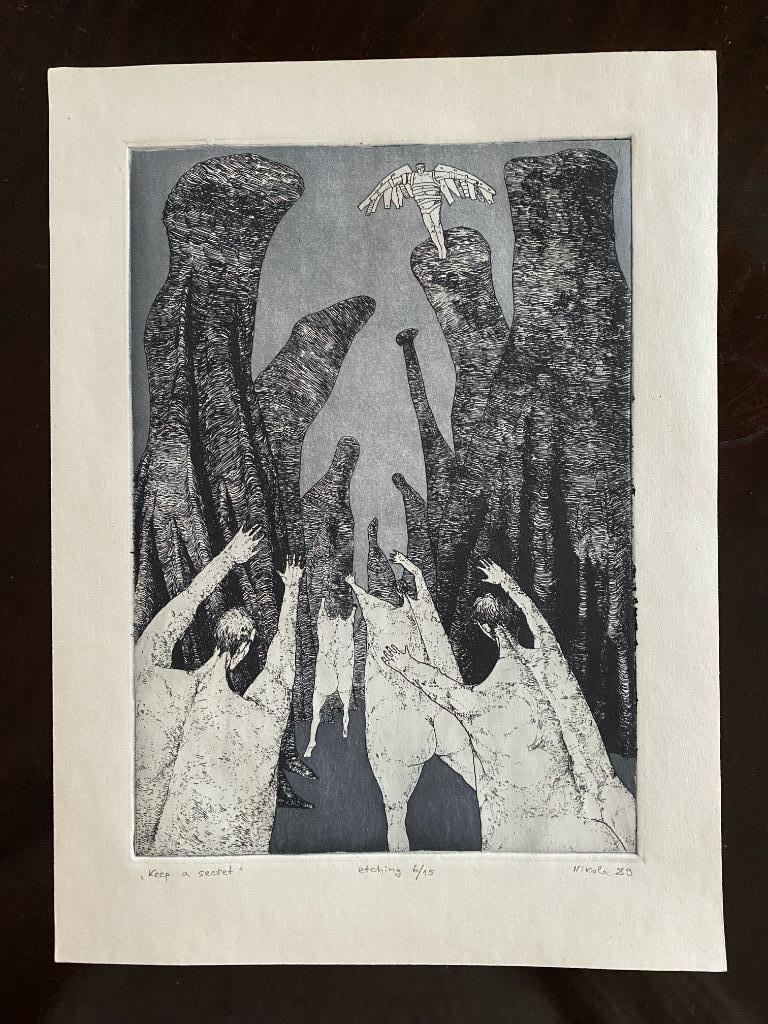 Ets van Nikola Prodanov (Bulgarije), Antiek en Kunst, Kunst | Etsen en Gravures, Ophalen of Verzenden