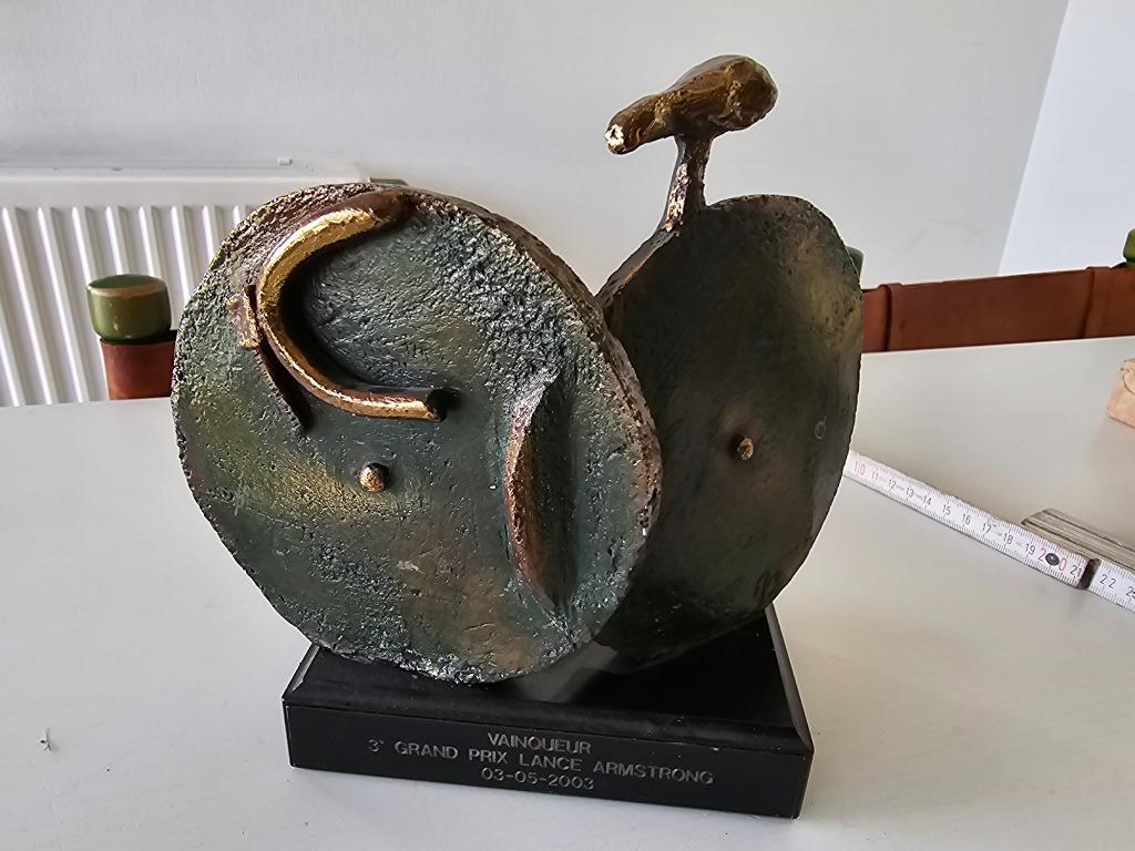Oude fiets trofee  lance armstrong, Verzamelen, Sportartikelen en Voetbal, Ophalen of Verzenden