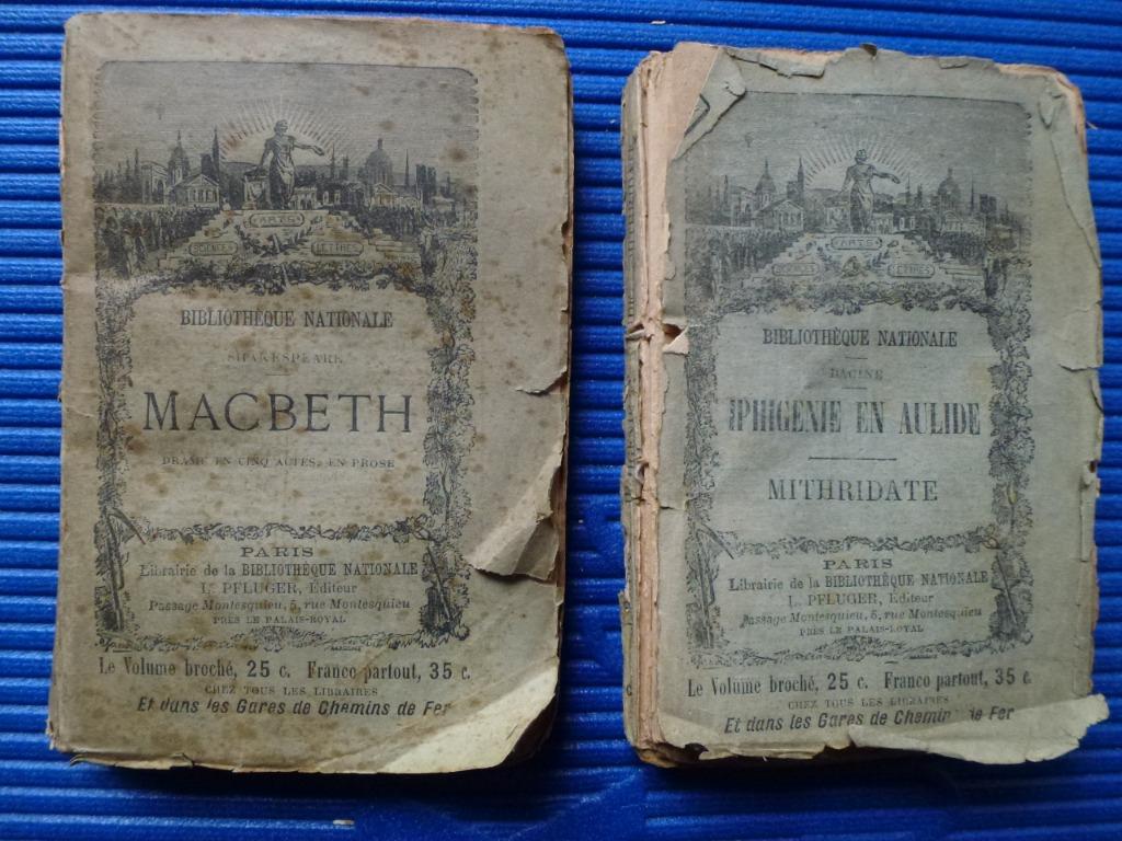 2 petits livres anciens Paris 1899, Antiek en Kunst, Ophalen, Shakespeare Racine