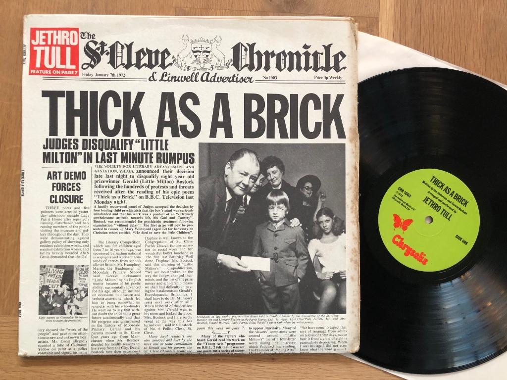 JETHRO TULL - Thick as a brick (LP; newspaper), Cd's en Dvd's, Ophalen of Verzenden, 12 inch, Progressive