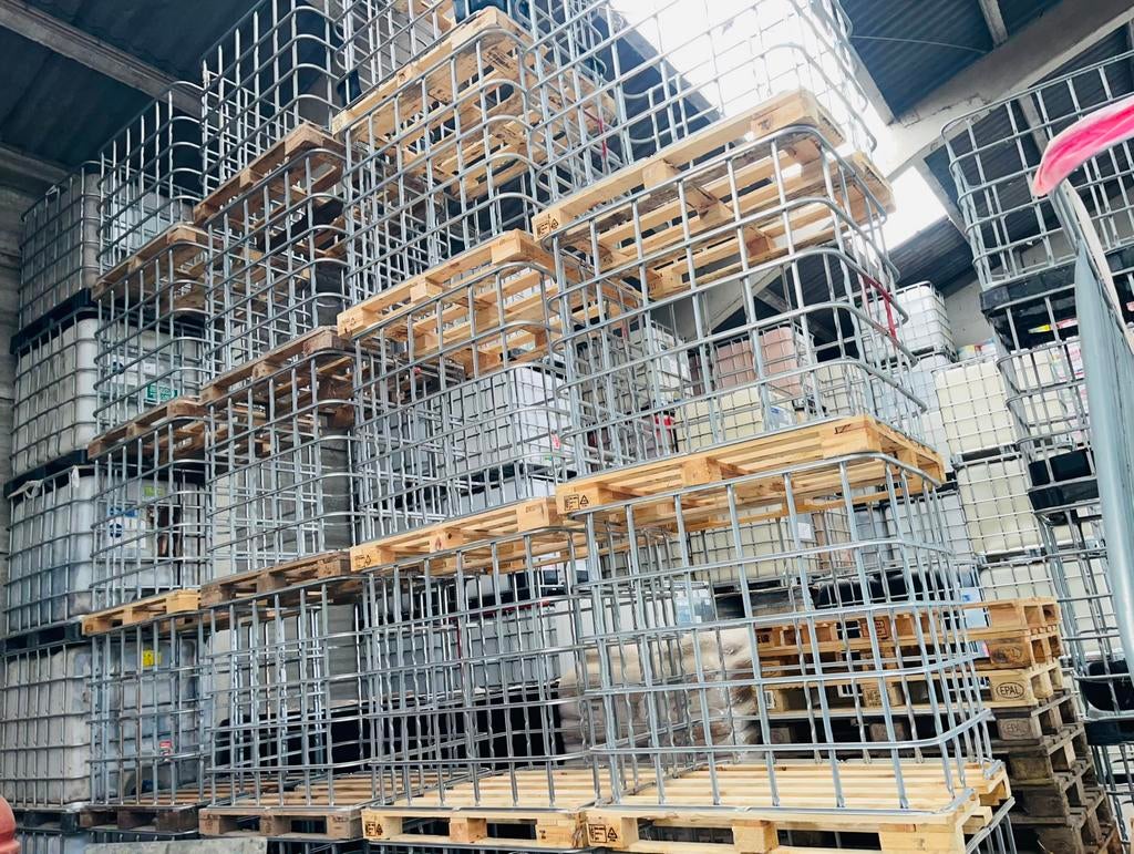IBC-kooi voor opslag van hout of tegels. BEZORGING mogelijk, Tuin en Terras, Brandhout, Ophalen of Verzenden