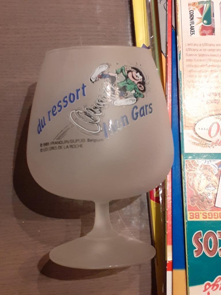 GASTON LAGAFFE Franquin, verre rare, Enlèvement ou Envoi, Gaston ou Spirou, Comme neuf, Ustensile
