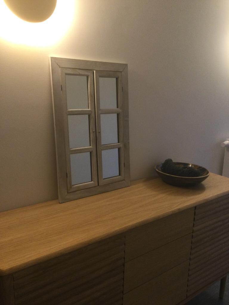 Houten spiegel/raam, Ophalen