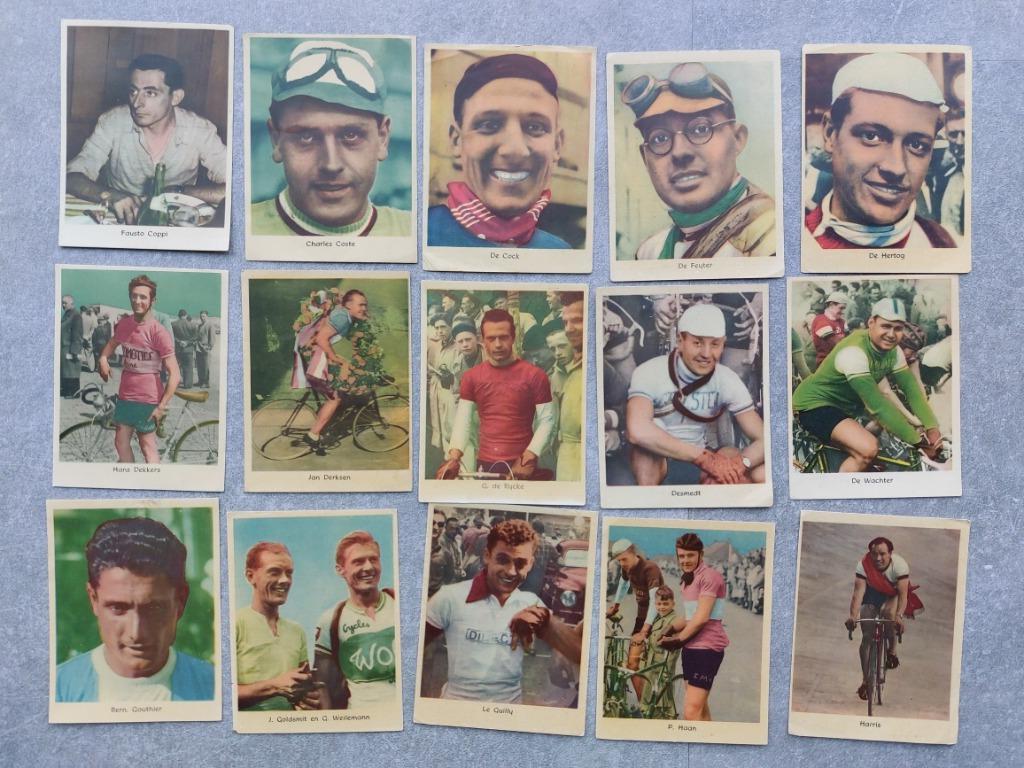 Cartes/chromos de cyclistes des années 1950/60, Enlèvement ou Envoi, Utilisé, Cartes de joueur