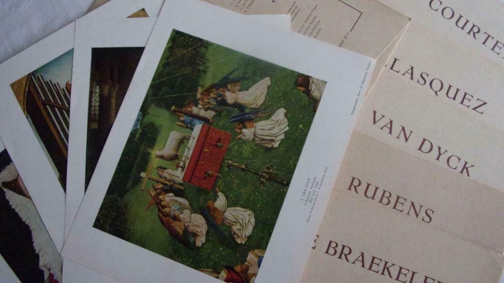 Soubry prenten kunstschilders o.a. VAN EYCK, Enlèvement ou Envoi, Comme neuf