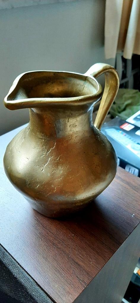 Cruche ancienne en bronze lourd, Enlèvement ou Envoi