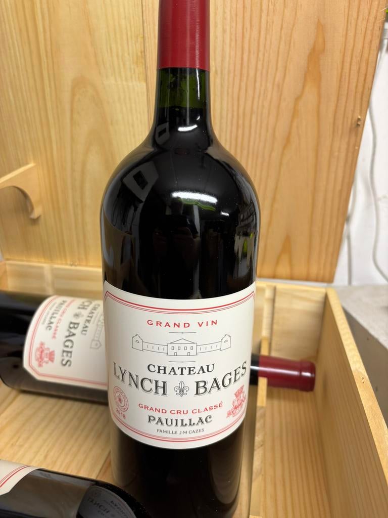 Lynch Bages 2018 magnum OWC, Ophalen, Frankrijk, Nieuw, Rode wijn