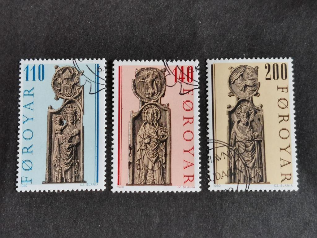 Îles Féroé/Foroyar 1980 - Les bancs de l'église Kirkjubøur, Timbres & Monnaies, Timbres | Europe | Scandinavie, Enlèvement ou Envoi