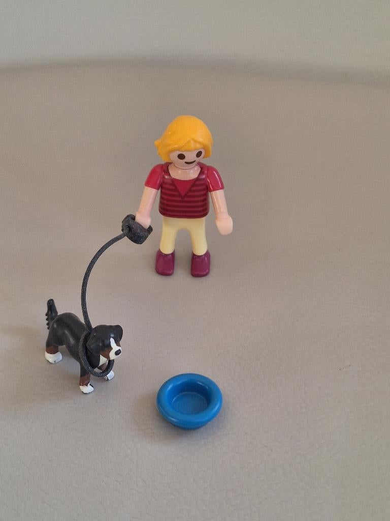 Playmobil meisje met Berner Sennen puppy 6809, Ophalen of Verzenden
