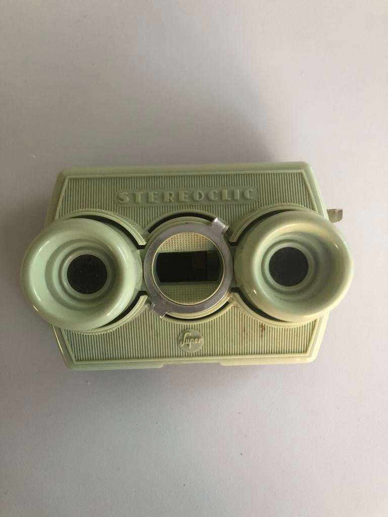 Oud toestel Stereoclic + 6 bijpassende diakaarten, Ophalen