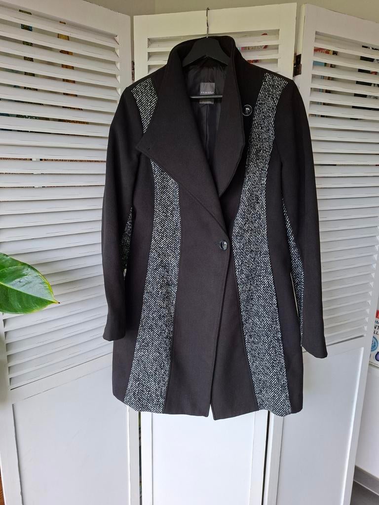 Jas trenchcoat zwart lang model nieuwstaat, Kleding | Dames, Jassen | Winter, Ophalen of Verzenden, Zo goed als nieuw, Maat 38/40 (M)