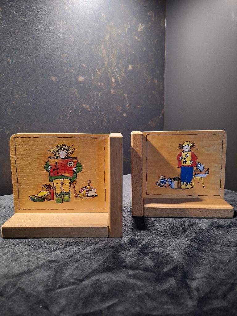 Vintage boekensteunen, merk 'Janbibejan', Huis en Inrichting, Woonaccessoires | Overige, Zo goed als nieuw, Ophalen of Verzenden