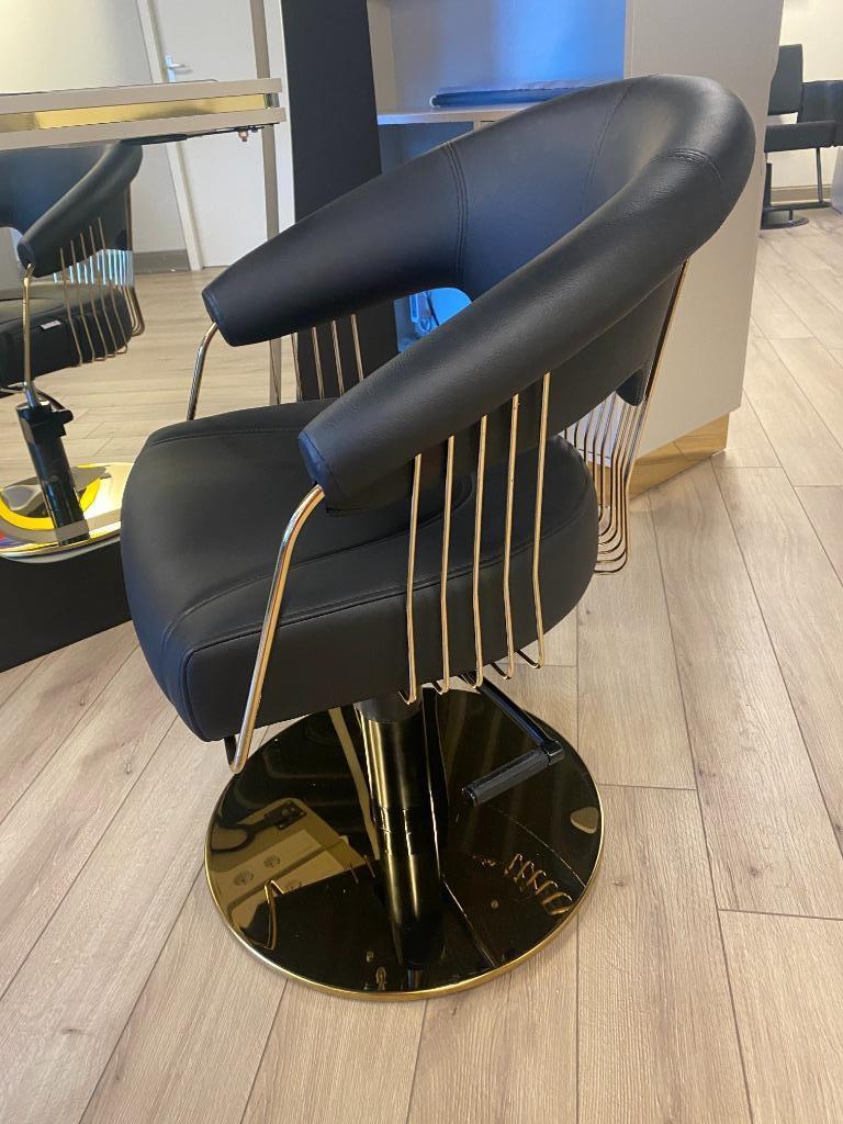 Knipstoel Elite Goud make-up stoel saloninterieur kapsalon, Ophalen of Verzenden, Nieuw