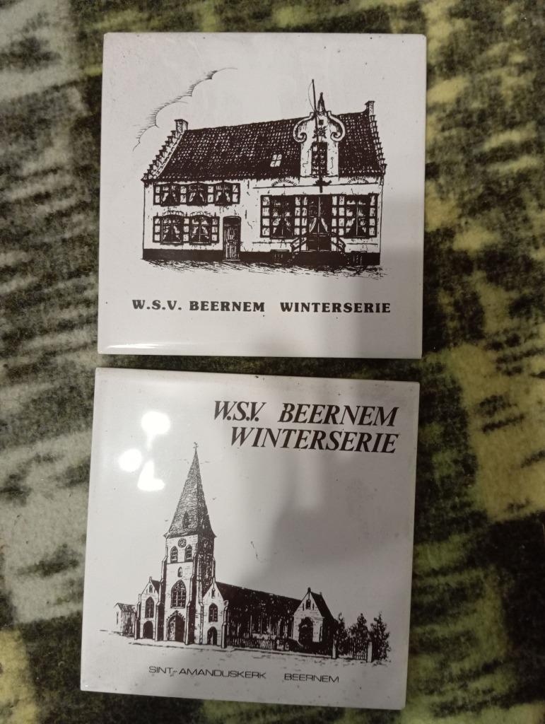 2 wandtegels Beernem, Antiek en Kunst, Verzenden
