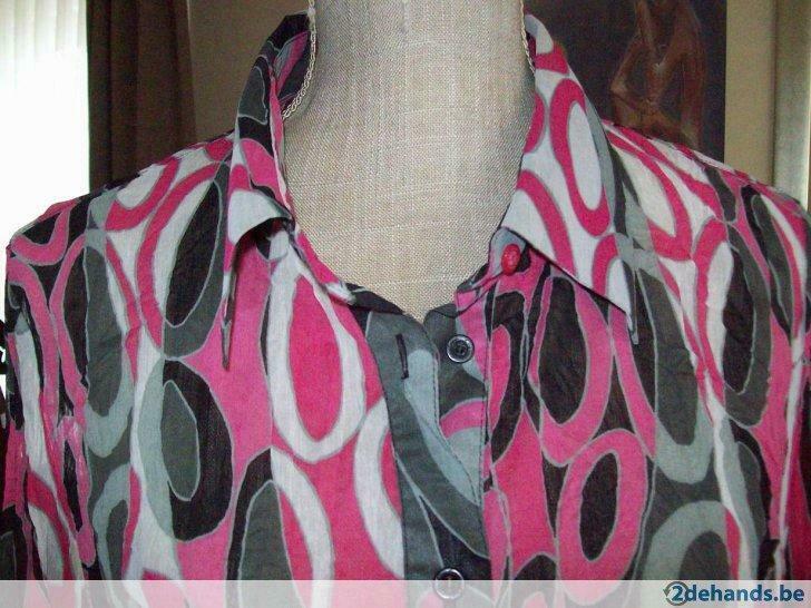 hemdsblouse chemisier 3/4 mouw ONE TOUCH  nieuw    m 42, Enlèvement ou Envoi, Neuf, Autres couleurs