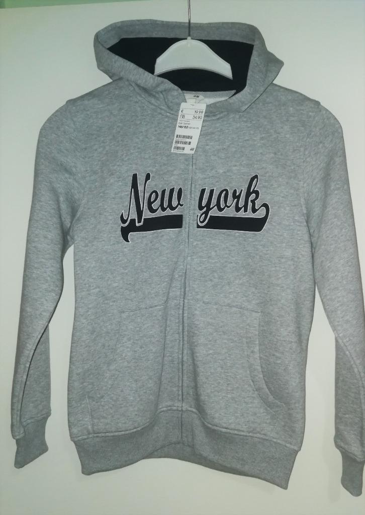 Warme grijze gilet met kap - H&M - maat 146-152 (NIEUW), Trui of Vest, Nieuw, Ophalen of Verzenden, H&m