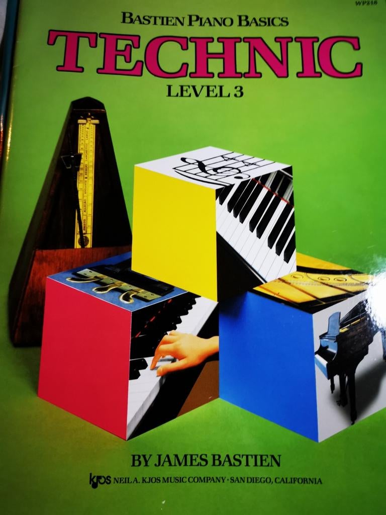 James Bastien bases du piano, niveau technique 3, Comme neuf, Country et Western, Piano, Leçon ou Cours
