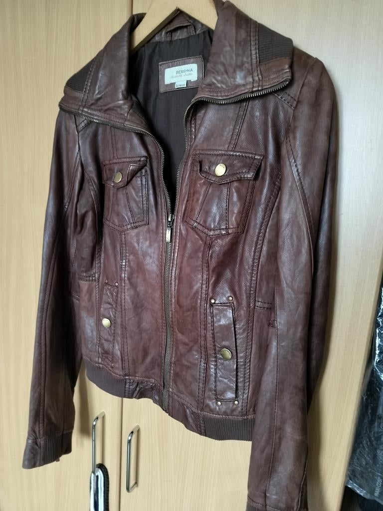 Dames leder vestje S, Ophalen, Gedragen, Maat 36 (S)