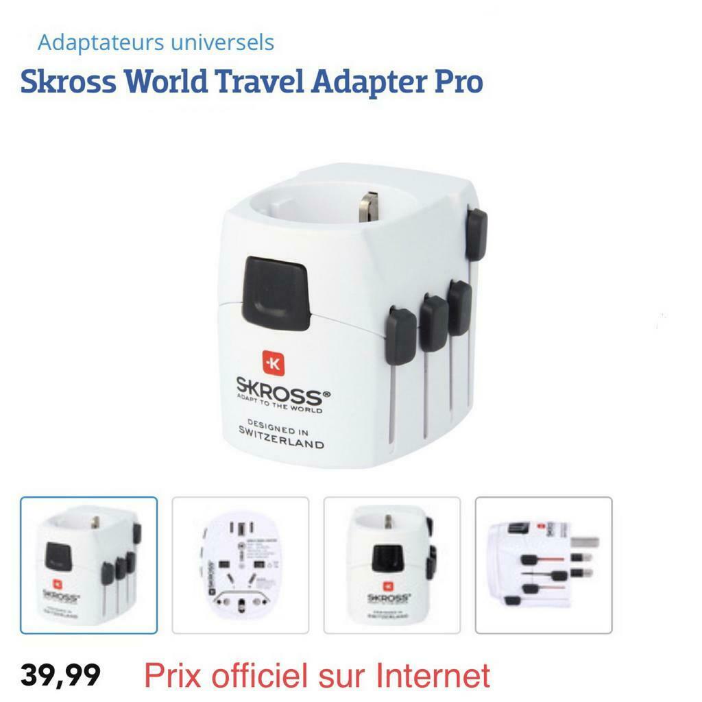 Adaptateur secteur Skross pour plus de 200 pays, Neuf