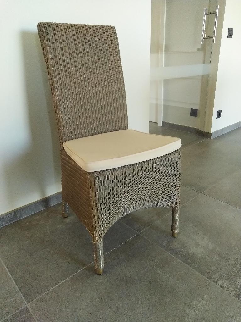 4 Lloyd Loom stoelen (Originals) incl. zitkussens, Ophalen
