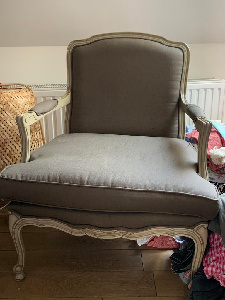Fauteuil /Taupe landelijke zetel, Ophalen, Gebruikt