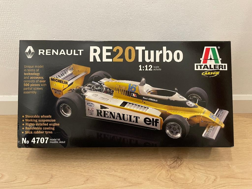 Italeri Renault RE20 Turbo #4707  1/12e, Voiture, Plus grand que 1:32, Comme neuf, Italeri