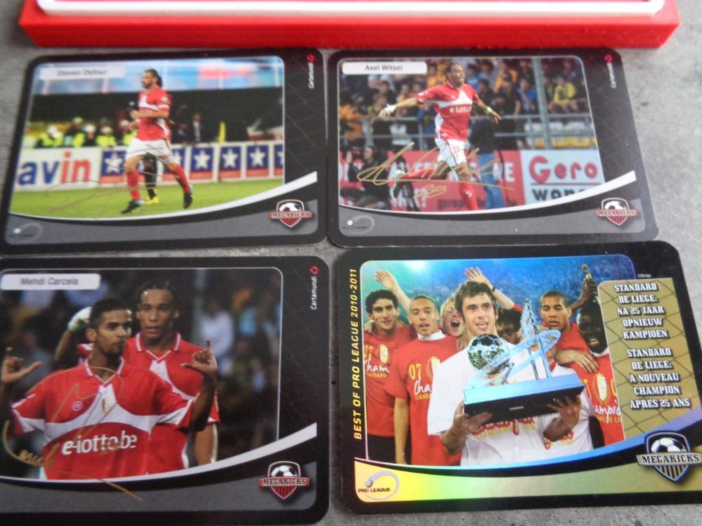 CARTES DE FOOTBALL   MEGAKICKS 2010/11 STANDARD DE LIEGE 4X, Enlèvement ou Envoi