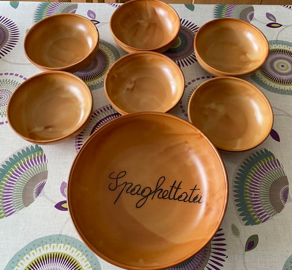 Service complet à pâtes – céramique italienne artisanale, Enlèvement
