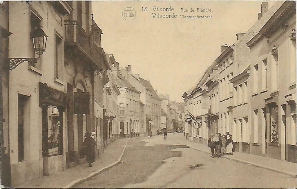 Oude postkaart Vilvoorde Vlaanderenstraat Vlaamschestraat 19, Verzamelen, Verzenden, 1920 tot 1940, Gelopen, Vlaams-Brabant