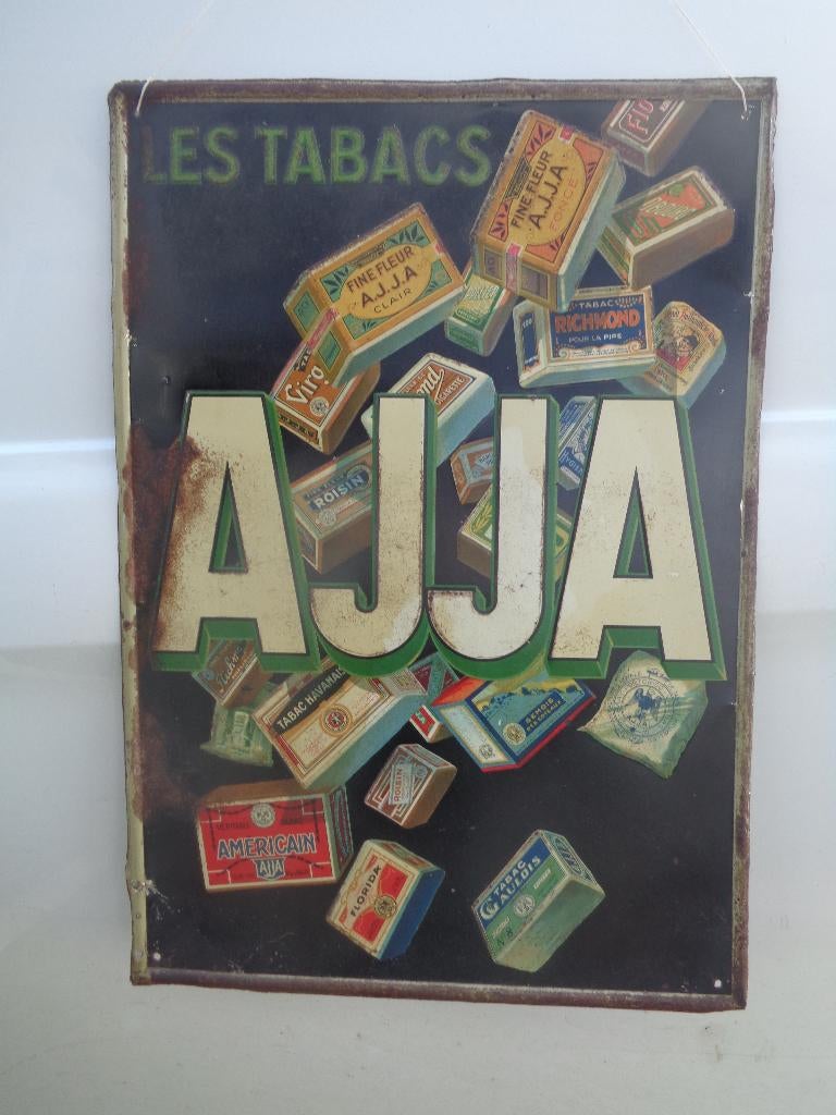 Les Tabacs AJJA, Collections, Enlèvement ou Envoi, Utilisé, Panneau publicitaire