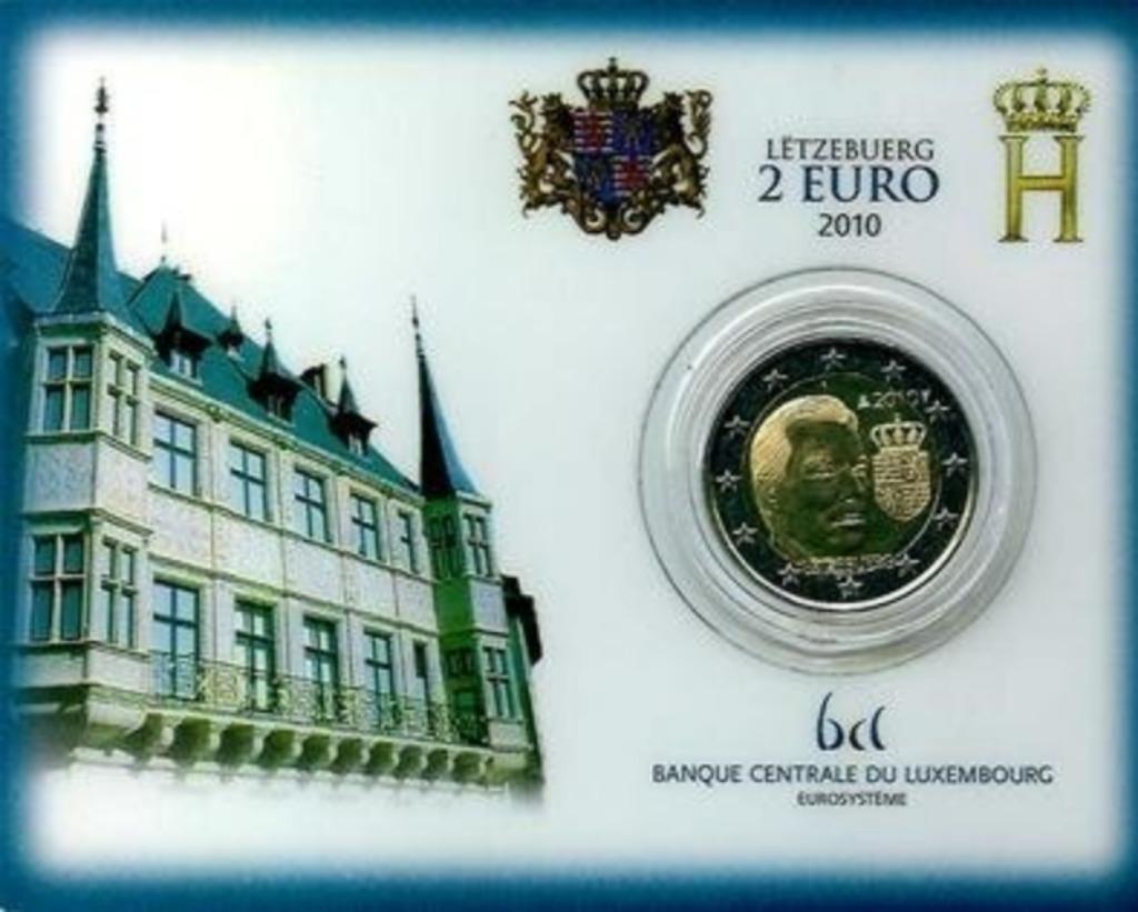 2 euros Coincard Luxembourg 2010 Armoiries du Grand-Duc, Ophalen of Verzenden, Luxemburg, 2 euro, Setje