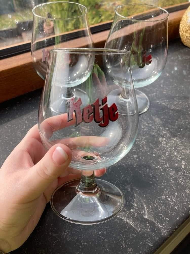 Lot de 3 verres "ketje", Verzamelen, Biermerken, Ophalen of Verzenden