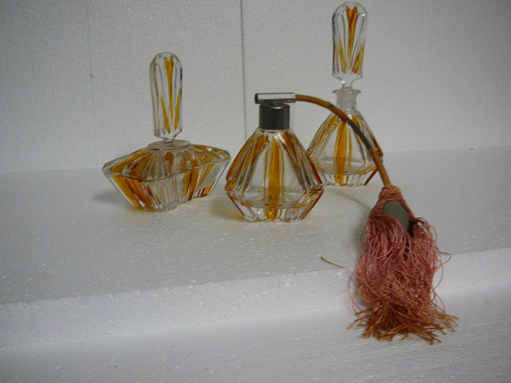 art deco parfurm set 3 delig, Antiek en Kunst, Ophalen