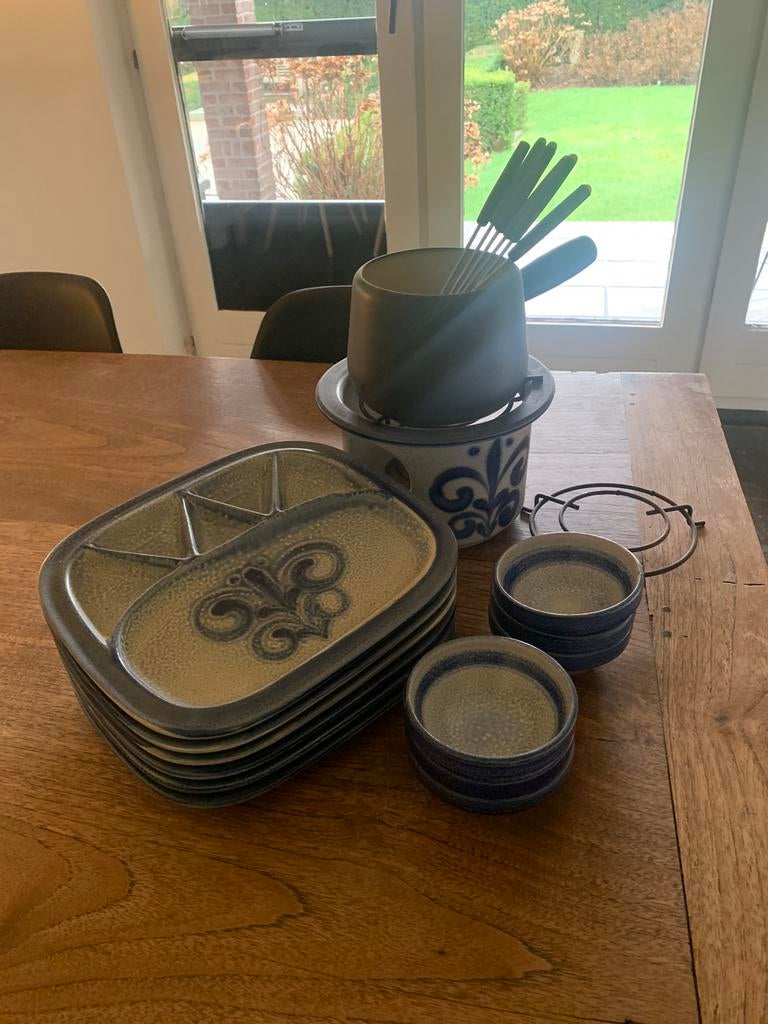 Volledige fondueset, Ophalen, Gebruikt, Waxinelicht, Fondueset
