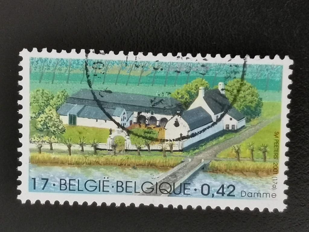 Belgique 2001 - fermes typiques - Damme, Enlèvement ou Envoi, Affranchi