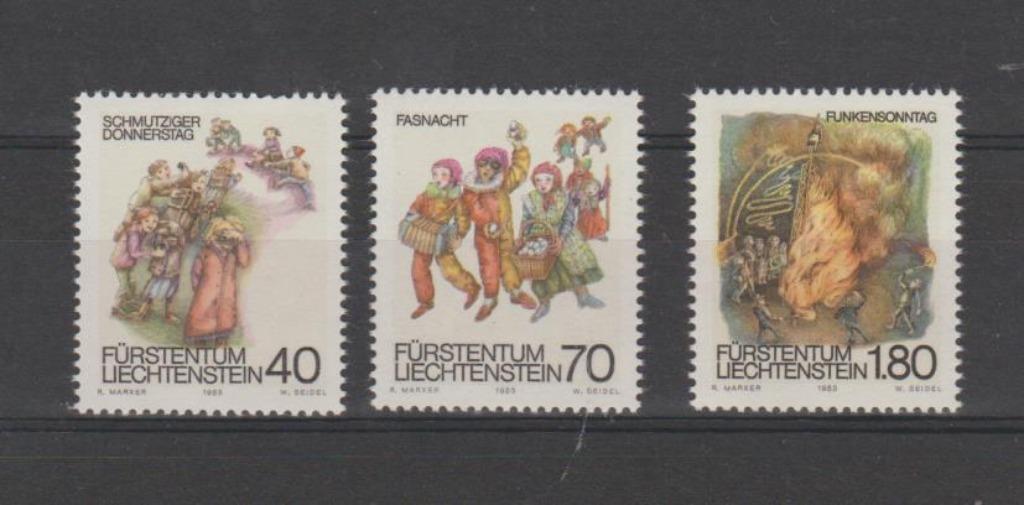 Liechtenstein 1983 Folklore - Carnaval **, Envoi, Autres pays, Non oblitéré