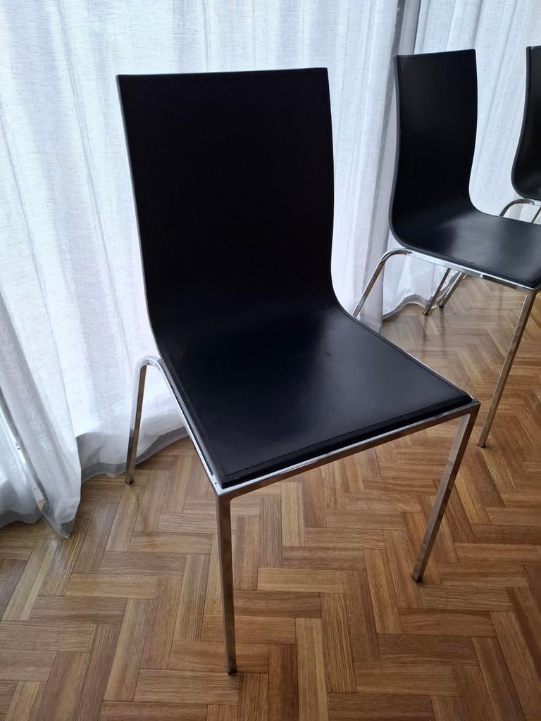 Design Dan-form eetkamer stoelen, Huis en Inrichting, Ophalen, Gebruikt, Zwart, Vijf, Zes of meer stoelen