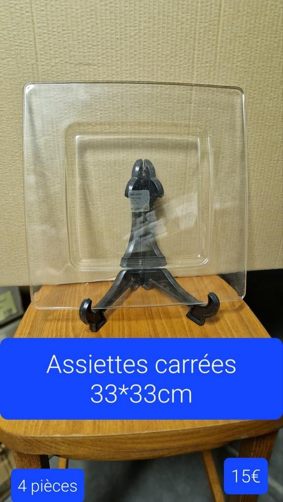 Assiettes de présentation, Enlèvement, Neuf, Verre, Assiettes(s)