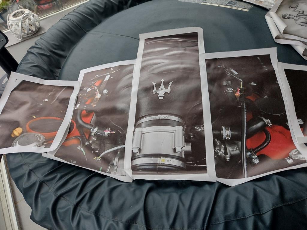 Maserati bedrukt canvas, Ophalen of Verzenden