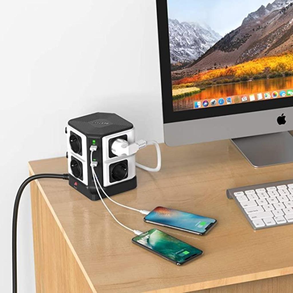 Stekkerdoos VerlengKabel ook USB Nieuw!!🤗⚡😎🎁💑👌, Ophalen of Verzenden, Nieuw, Stopcontact