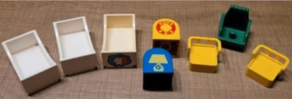 Duplo - oude reeks: meubeltjes, Kinderen en Baby's, Ophalen of Verzenden, Gebruikt, Losse stenen, Duplo