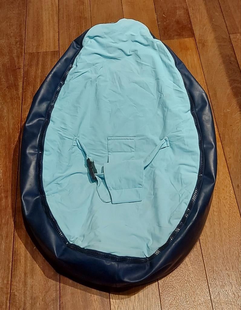 Doomoo Turquoise uitschuifbare relaxkruk, Kinderen en Baby's, Wipstoeltjes, Gebruikt, Met gordel(s) of riempje(s), Ophalen