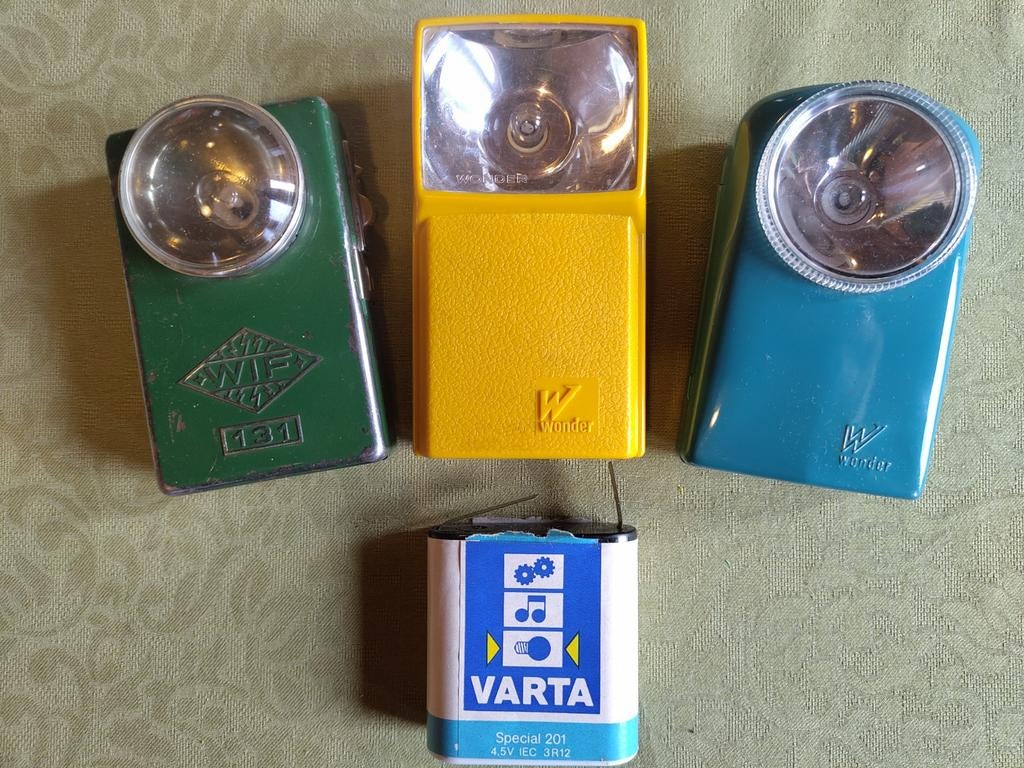 Antieke/vintage zaklampen, Caravans en Kamperen, Ophalen of Verzenden