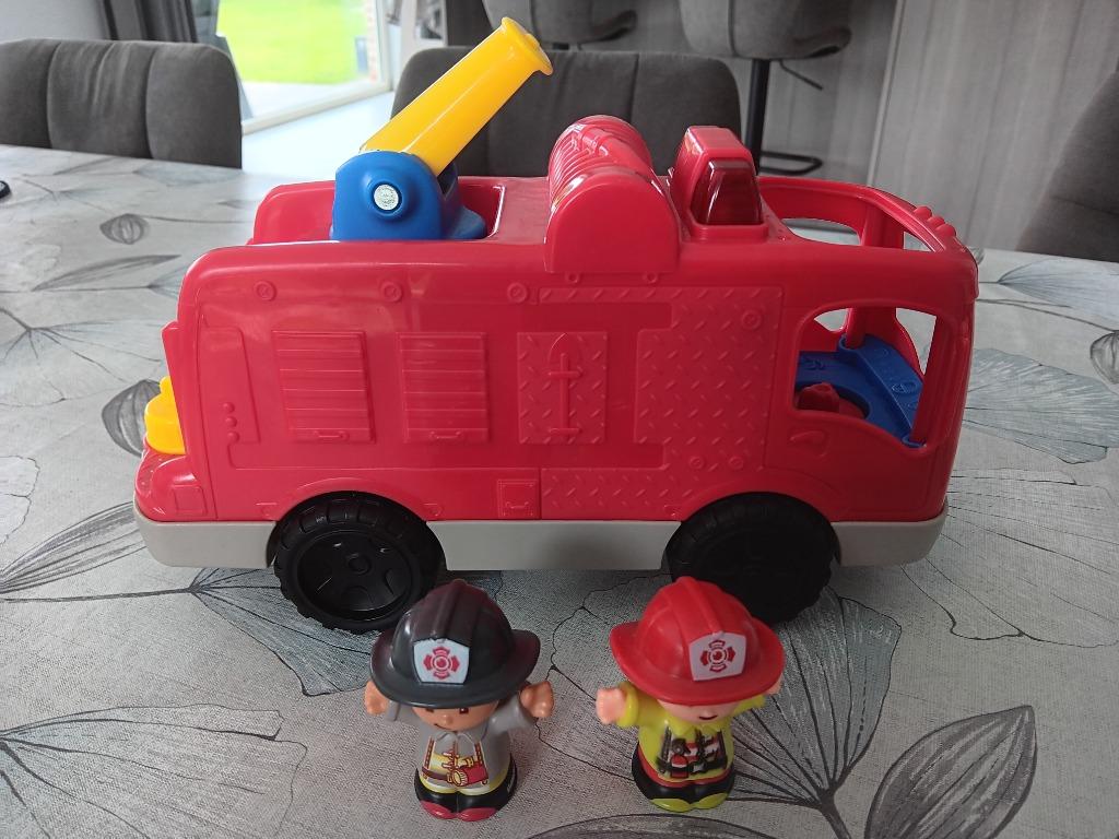 Fisher-Price Little People Anderen Helpen Brandweerwagen, Ophalen, Zo goed als nieuw, Duw- of Trekspeelgoed, Met licht