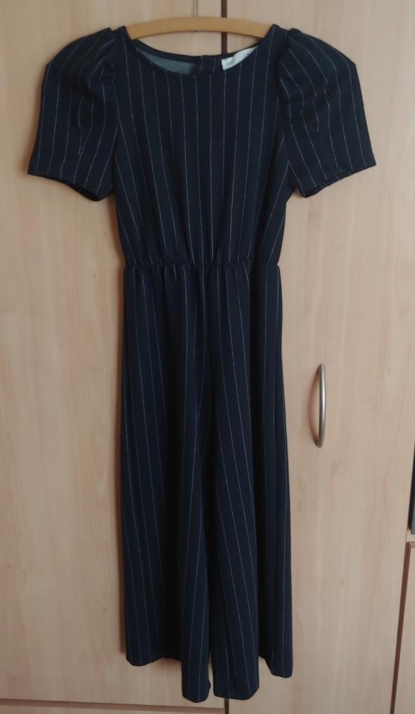 Donkerblauwe jumpsuit Zara als nieuw - maat 134, Overige typen, Meisje, Ophalen of Verzenden, Zo goed als nieuw