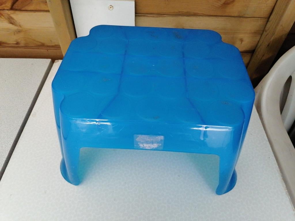 Blauw opstapje, Ophalen of Verzenden, Gebruikt