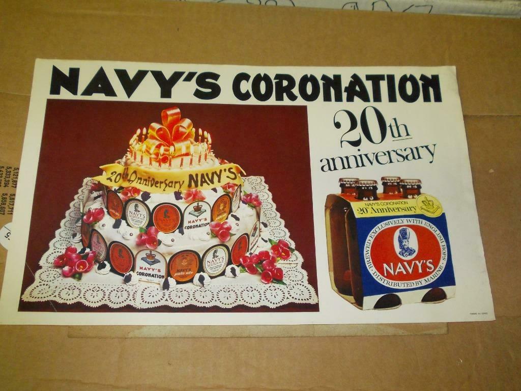 Beersign.Reclame.Navy's Coronation, Collections, Marques & Objets publicitaires, Enlèvement ou Envoi, Utilisé, Panneau publicitaire