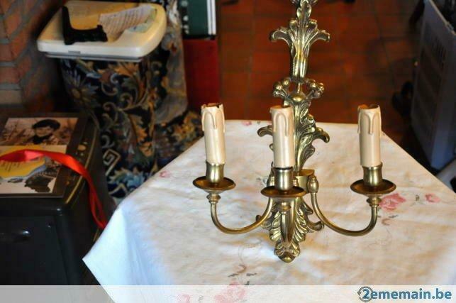 § grande applique en laiton 3 feux, Ophalen of Verzenden