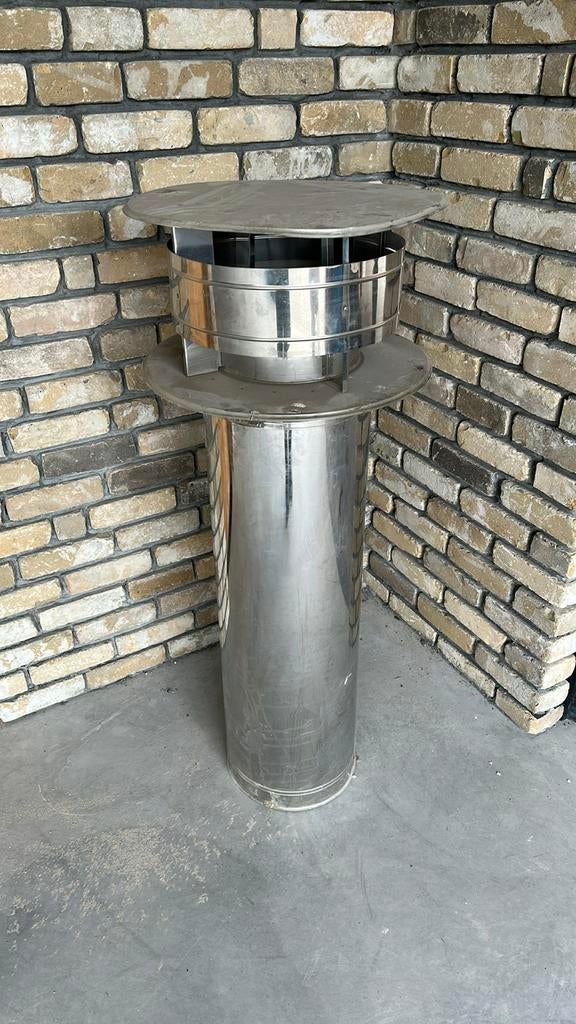 Inox schoorsteenkap te koop, Ophalen, Gebruikt, Inox